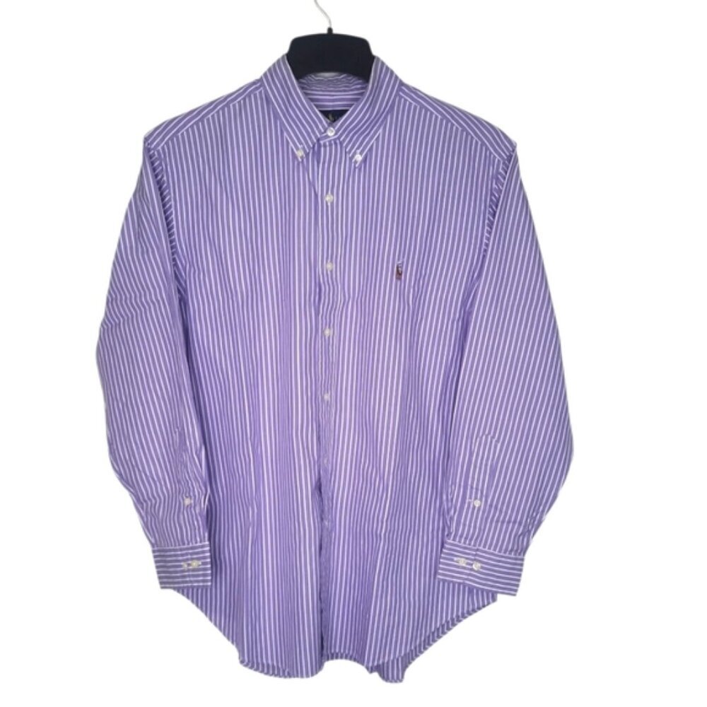 Ralph Lauren Men's Shirt Size 161/2 Neck 32/33 Button Down Collar Striped